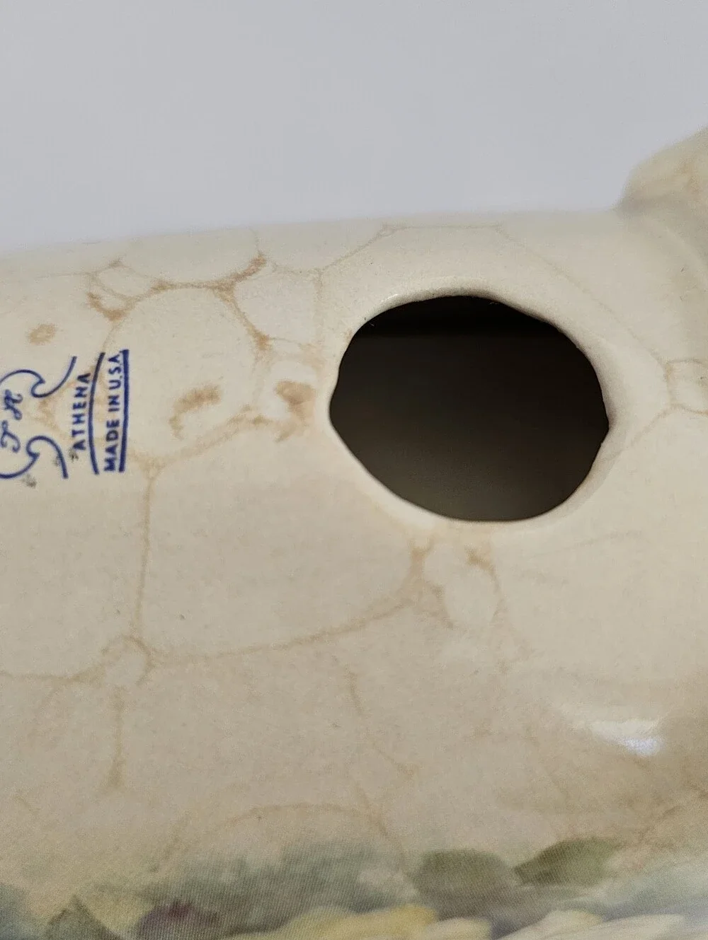 Vintage Ceramic Athena Claw Foot Tub Soap Dish Floral Cottagecore  Made in USA